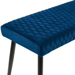 Julian Bowen Luxe 2 Seater Blue Low Dining Bench - thumbnail 4