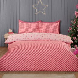 Candy Cane Bows Pink Double Duvet Set - thumbnail 2