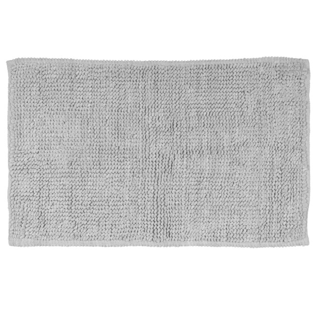 Light Grey Chunky Bobble Polycotton Bath Mat 50 x 80cm - image 1
