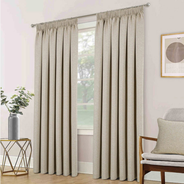 Divante Dusk Blackout Natural Thermal Curtains 137 x 168cm - image 1