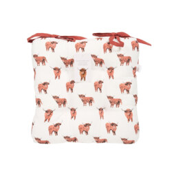 Highland Cow Seat Pad White - thumbnail 1