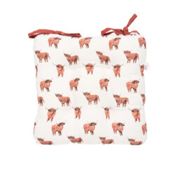 Highland Cow Seat Pad White - thumbnail 2