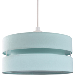 Happy Homewares Duck Egg Linen Fabric Triple Tier Ceiling Pendant Shade