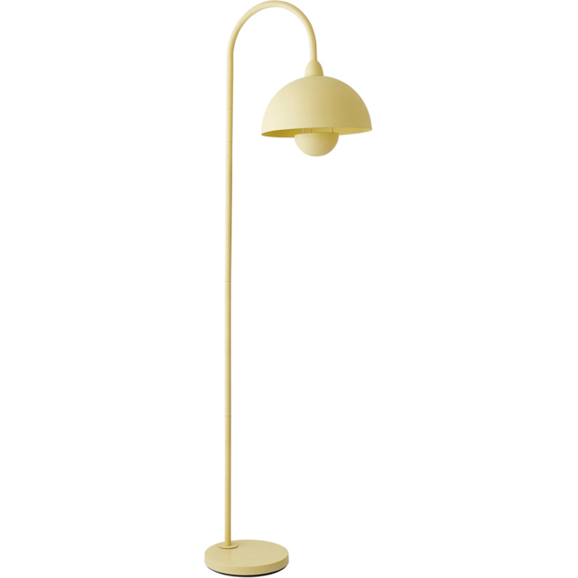 ValueLights Tilly Pastel Lemon Metal Arched Dome Floor Lamp - image 1