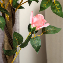 Portland Set of 2 Pink Rose Decorative Artificial Plant in Pot 90cm - thumbnail 4