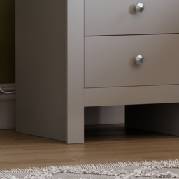 Vida Designs Arlington 2 Drawer Grey Bedside Table - thumbnail 4