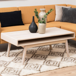 Florence Marte Single Shelf White Oak Coffee Table