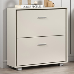 Lido 2 Door White High Gloss Shoe Cabinet