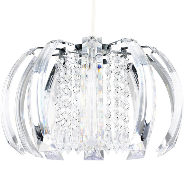 ValueLights Acurva Acrylic Chrome Pendant Shade - image 1
