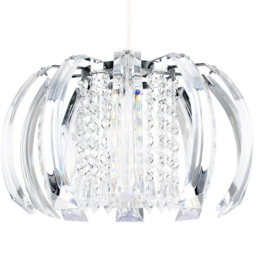 ValueLights Acurva Acrylic Chrome Pendant Shade