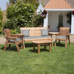 Charles Taylor 5 Seater Companion Seat with Grey Cushions - thumbnail 1