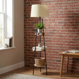 Industrial Hendrick Shelf Floor Lamp - thumbnail 2