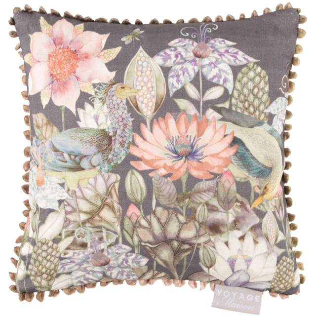 Voyage Maison Garuda Amethyst Printed Feather Filled Cushion 30cm - image 1