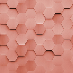 Origin Murals Metal Hexagons Orange Wall Mural - thumbnail 2