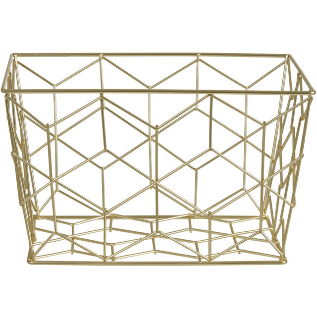 Premier Housewares Vertex Contour Matte Gold Storage Basket - image 1