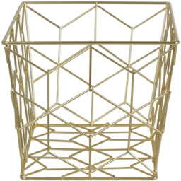 Premier Housewares Vertex Contour Matte Gold Storage Basket - thumbnail 3