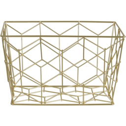 Premier Housewares Vertex Contour Matte Gold Storage Basket