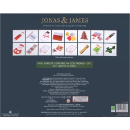 Jack & Jones Gold Wreath Christmas Crackers 16 Pack - thumbnail 2