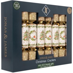 Jack & Jones Gold Wreath Christmas Crackers 16 Pack - thumbnail 3