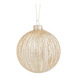 Champagne Glitter Christmas Bauble - thumbnail 2