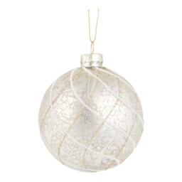 Champagne Glitter Christmas Bauble - thumbnail 3