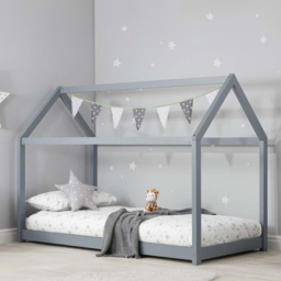 House Single Grey Bed Frame