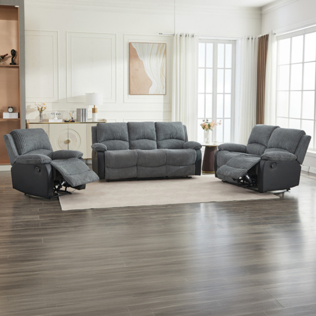 Langham Grey Manual Recliner Sofa Chair - image 1