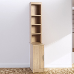 R White Cabinets Single Door Light Brown Height Cupboard with Hutch - thumbnail 1