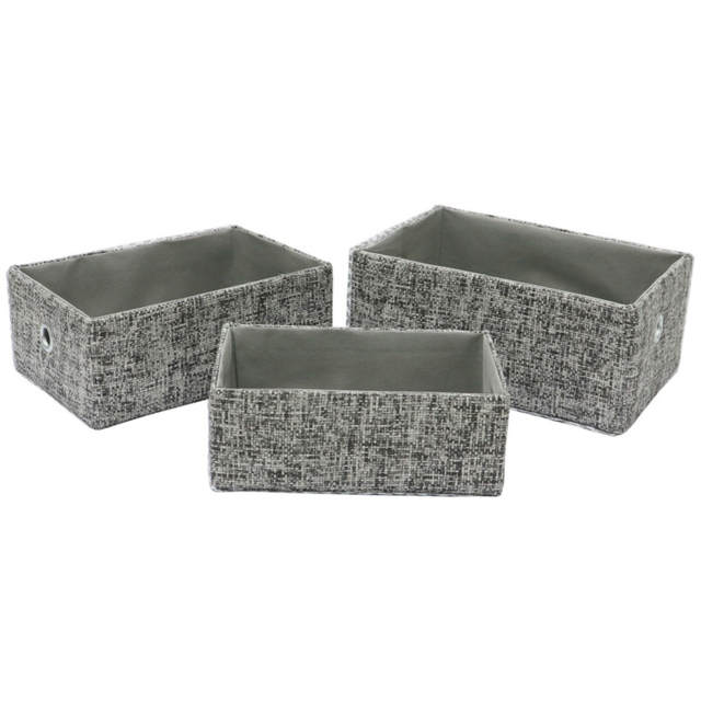 JVL Urban Rectangular Paper Storage Basket 3 Pack - image 1