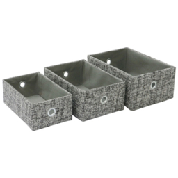 JVL Urban Rectangular Paper Storage Basket 3 Pack - thumbnail 3