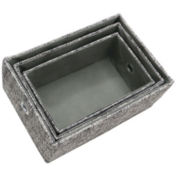 JVL Urban Rectangular Paper Storage Basket 3 Pack - thumbnail 4