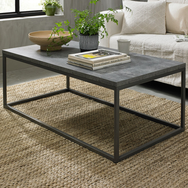 Bentley Designs Renzo Dark Grey and Zinc Coffee Table - image 1