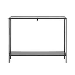 Fraser Smoked Glass Console Table - Black - thumbnail 4