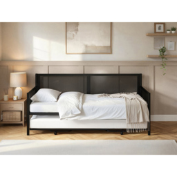 Flair Clay Black Metal Daybed with Trundle - thumbnail 4
