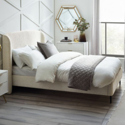 Julian Bowen Eden Double Ivory Boucle Bed