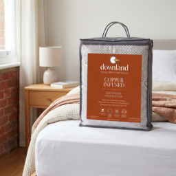 Downland White Super King Size Copper Infused Mattress Protector - thumbnail 4