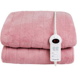 Russell Hobbs RHHT1004PNK Microfleece Pink Heated Throw 130 x 180cm