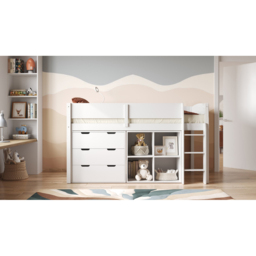 Flair Loop 3 Drawer 4 Cube Unit White Mid Sleeper Bed - thumbnail 4