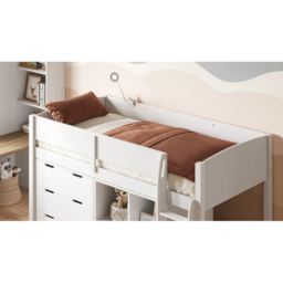 Flair Loop 3 Drawer 4 Cube Unit White Mid Sleeper Bed - thumbnail 3