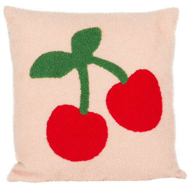 Multicolour Cherries Tufted Cushion 45 x 45cm - image 1