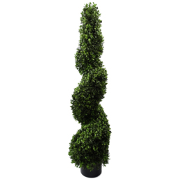 Leaf Spiral Buxus Artificial Tree in Pot 4ft - thumbnail 1