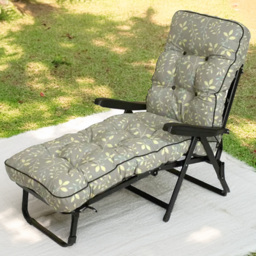 Glendale Deluxe Teal Country Sun Bed with Cushion