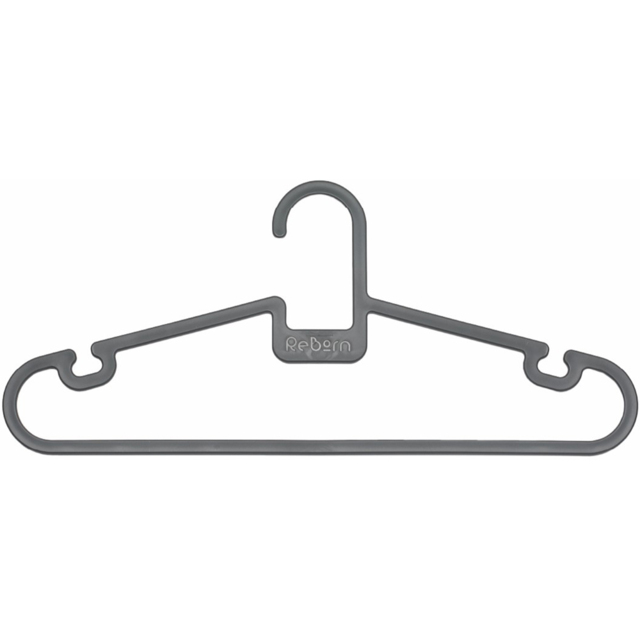 ReBorn Black Plastic Coat Hanger 5 x 4 Pack - image 1