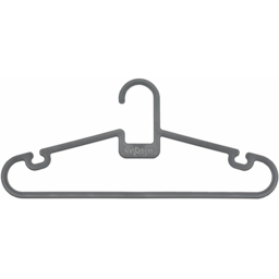 ReBorn Black Plastic Coat Hanger 5 x 4 Pack