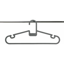 ReBorn Black Plastic Coat Hanger 5 x 4 Pack - thumbnail 3