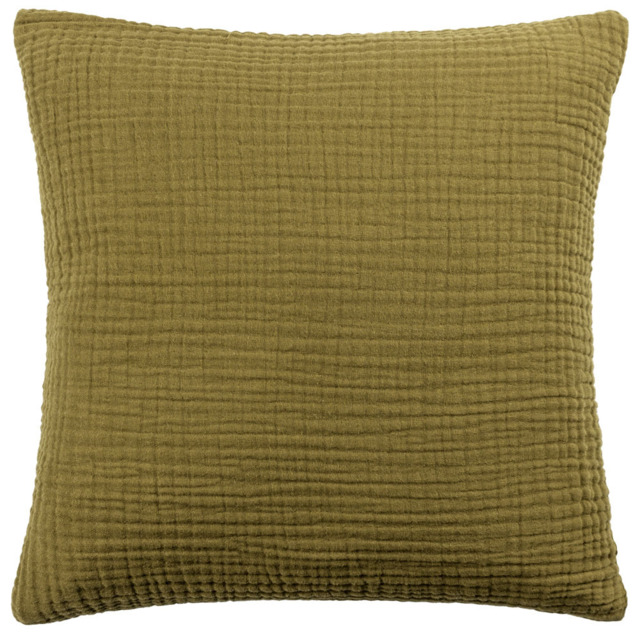 Yard Lark Khaki Muslin Cotton Cushion - image 1
