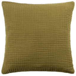 Yard Lark Khaki Muslin Cotton Cushion - thumbnail 1