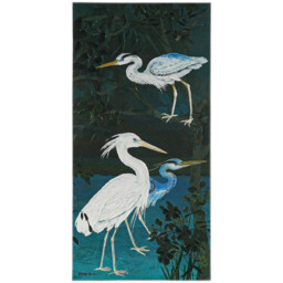 Kathryn White Botanical Crane Duo Canvas - thumbnail 2