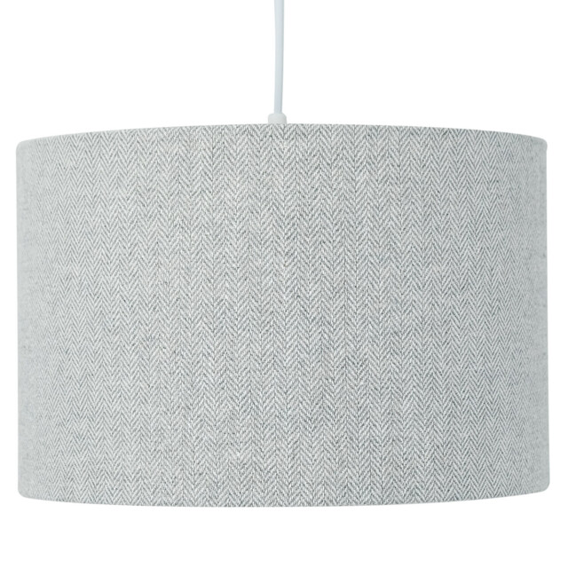 Woven Drum Shade - Grey / 30cm - image 1