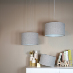 Woven Drum Shade - Grey / 30cm - thumbnail 4